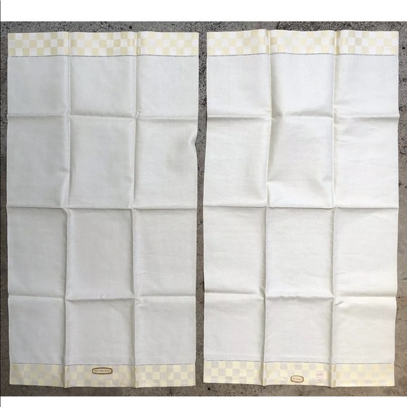 2 Vintage Fine Birdseye Linen Hand Towels18”x33”